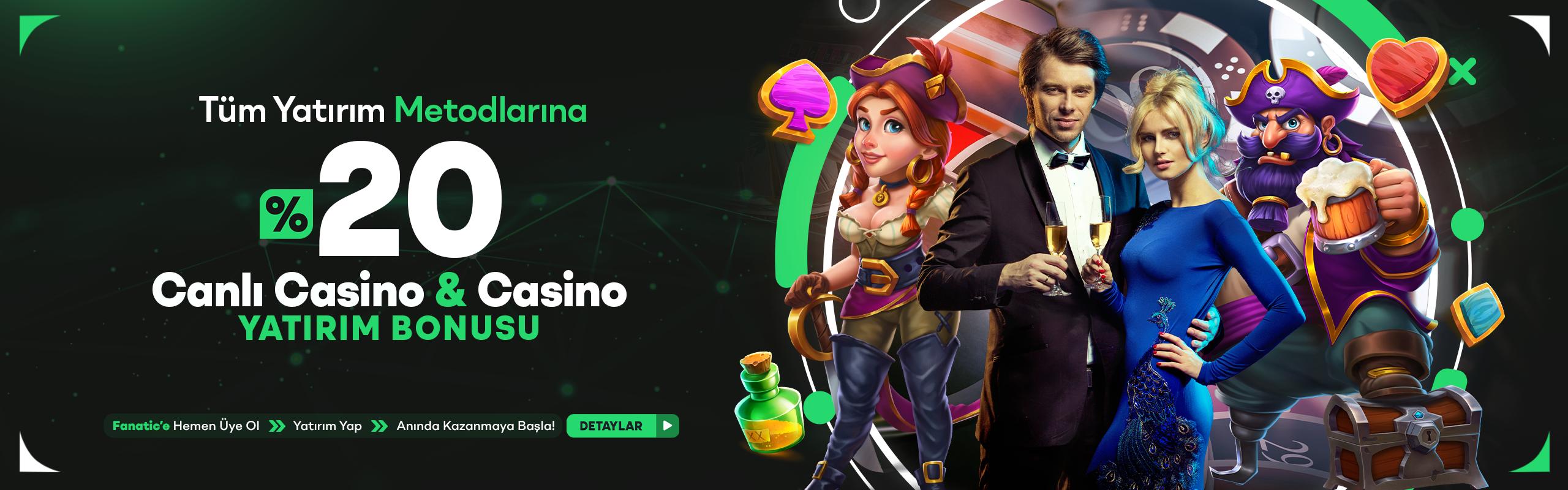 %20 Canlı Casino Slot Çevrimsiz Yatırım Bonusu